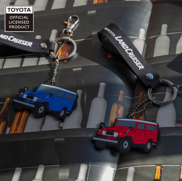 TOYOTA ラバーキーホルダー ランドクルーザー40(ブルー)