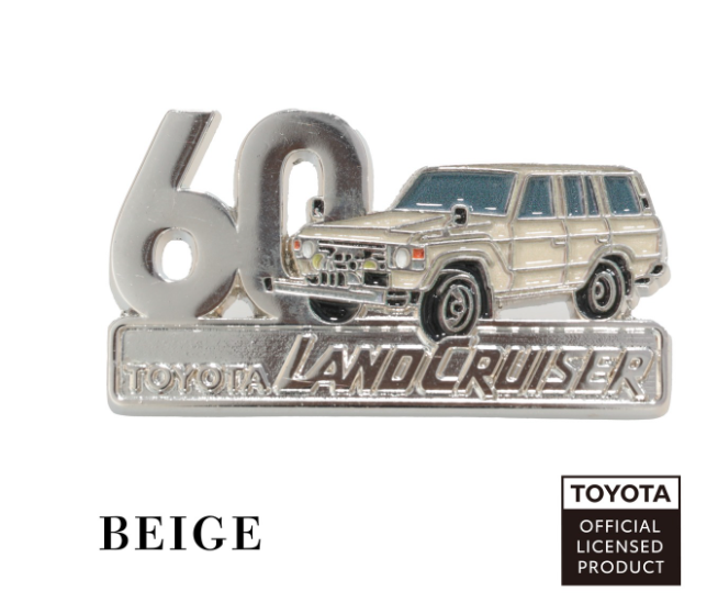 TOYOTA ピンバッジ ランドクルーザー60(ホワイト・ブルー・ベージュ)