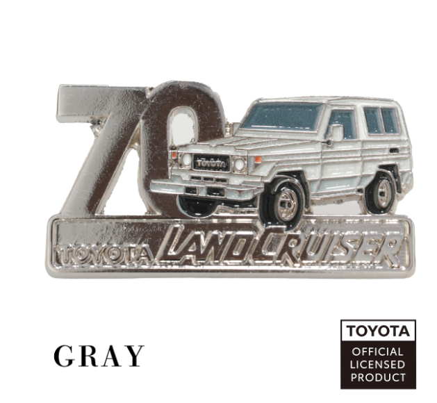 TOYOTA ピンバッジ ランドクルーザー70(グレー・ネイビー・ブラック)