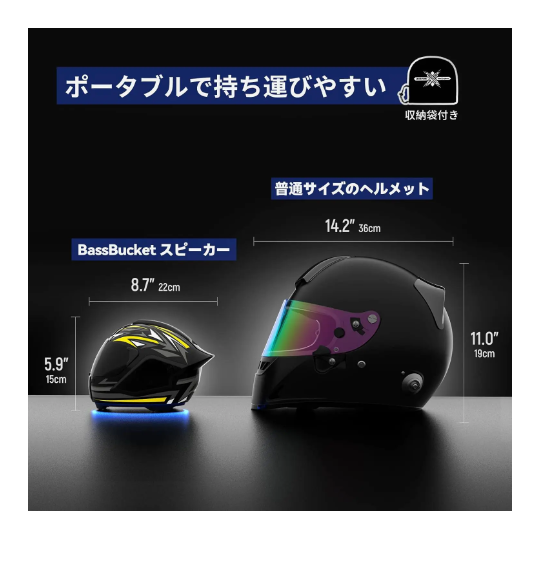 LEXIN Bass Bucket ヘルメット型スピーカー