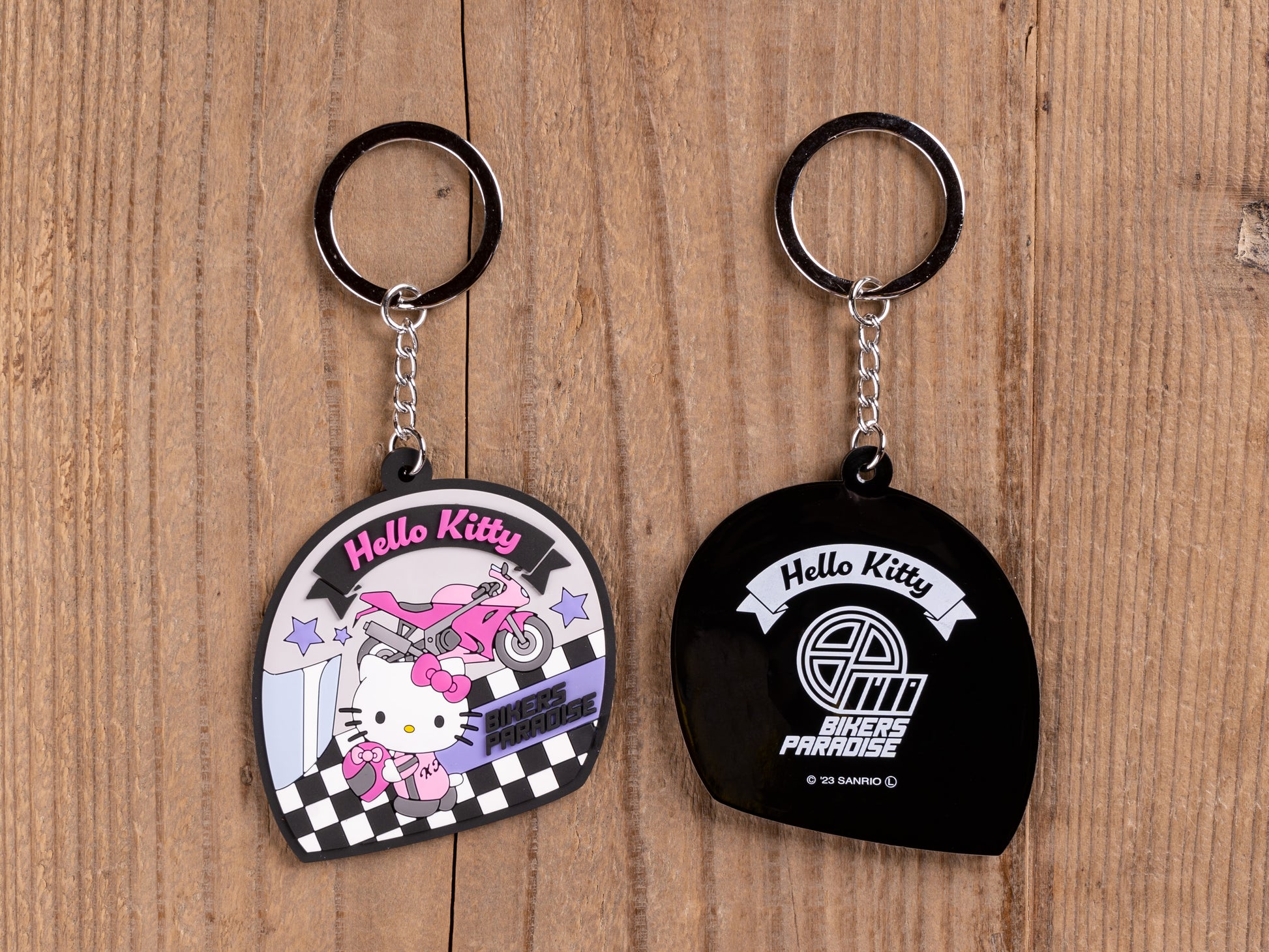 ハローキティ ヘルメット型ラバーキーホルダー サンリオキャラクターズ×バイカーズパラダイス