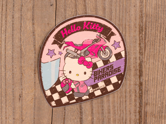ハローキティ  ヘルメット型ステッカー サンリオキャラクターズ×バイカーズパラダイス L