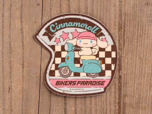 シナモロール ヘルメット型ステッカー サンリオキャラクターズ×バイカーズパラダイス L