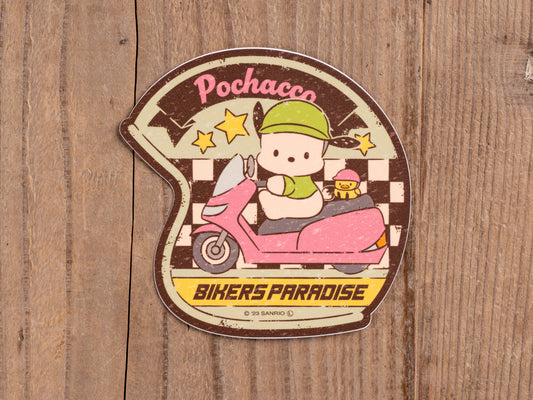 ポチャッコ ヘルメット型ステッカー サンリオキャラクターズ×バイカーズパラダイス