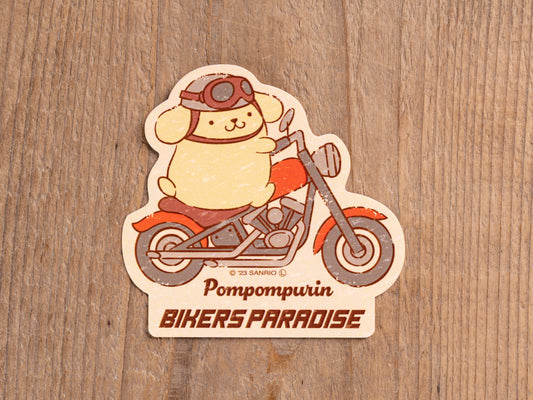 ポムポムプリン  ライダー型ステッカー サンリオキャラクターズ×バイカーズパラダイス
