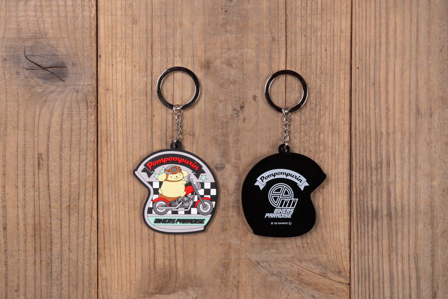 ヘルメット型ラバーキーホルダー ポムポムプリン