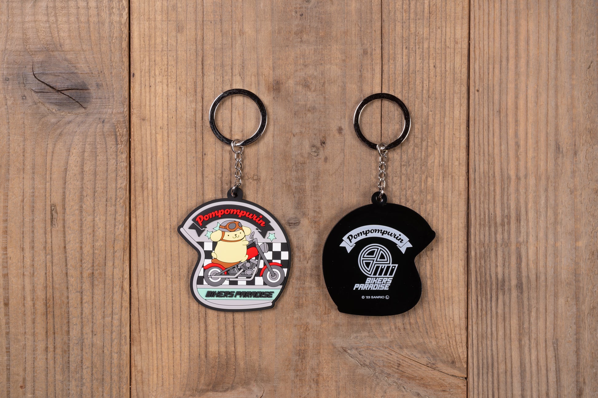 ヘルメット型ラバーキーホルダー ポムポムプリン