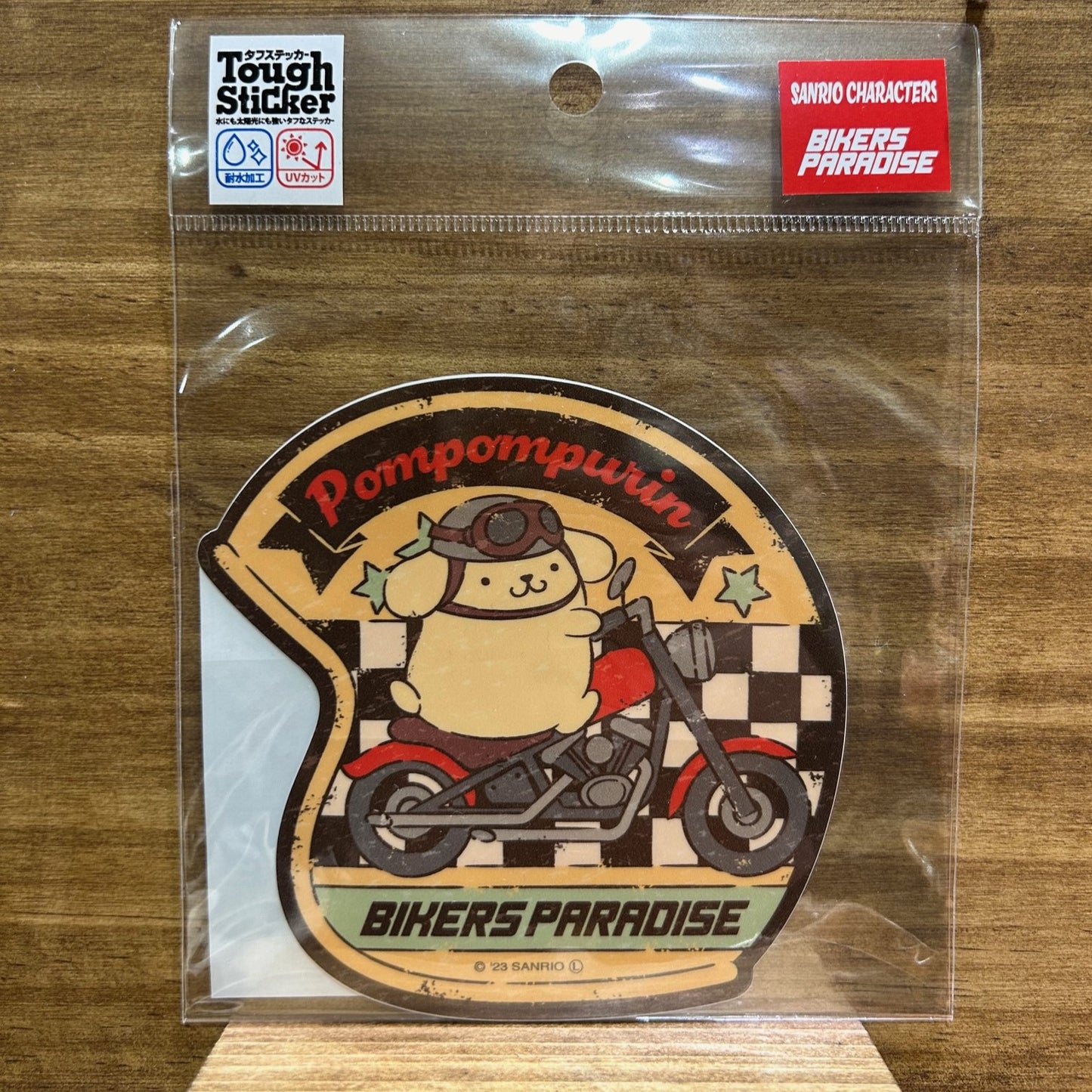 ポムポムプリン  ヘルメット型ステッカー サンリオキャラクターズ×バイカーズパラダイス