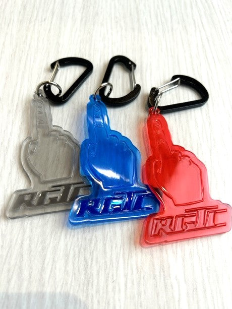 RGTCグッズ リフレクターキーホルダー カラビナ付きで便利!PVC素材でバイクに傷も付きづらい 3色