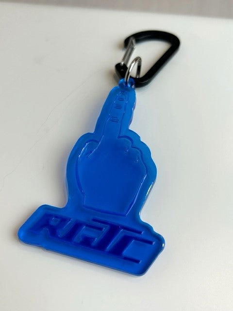 RGTCグッズ リフレクターキーホルダー カラビナ付きで便利!PVC素材でバイクに傷も付きづらい 青