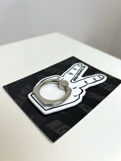 RGTCグッズ”あるある”の指ロゴマークのスマホリングです。 皆様のスマホもRGTCでカスタムしてください!