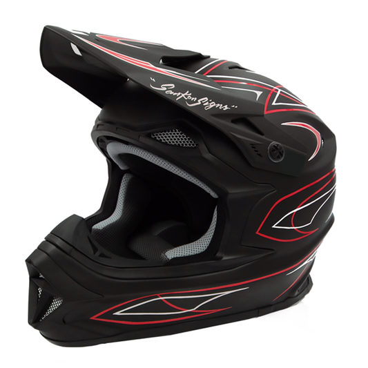 MadJumper2【マッドジャンパー2】SOLID MATT BLACK ピンストライプストレート RED/WHITE　（L）