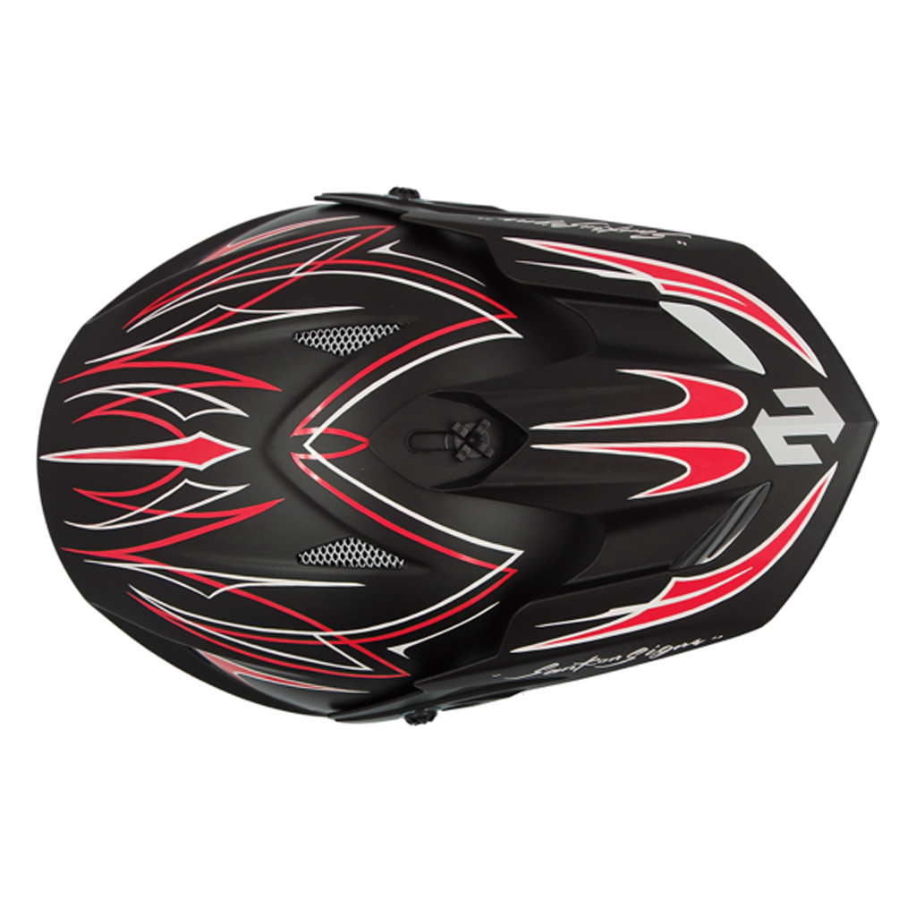 MadJumper2【マッドジャンパー2】SOLID MATT BLACK ピンストライプストレート RED/WHITE　（L）