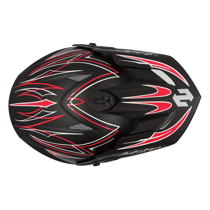 MadJumper2【マッドジャンパー2】SOLID MATT BLACK ピンストライプストレート RED/WHITE　（L）