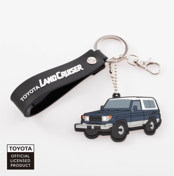 TOYOTA　ラバーキーホルダー　ランドクルーザー70（ブラック・グレー・ネイビー）