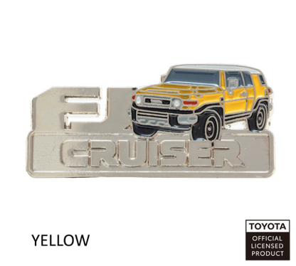 TOYOTA　ピンバッジ　FJクルーザー（イエロー・ブラック・ブルー・ベージュ）