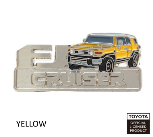 TOYOTA　ピンバッジ　FJクルーザー（イエロー・ブラック・ブルー・ベージュ）