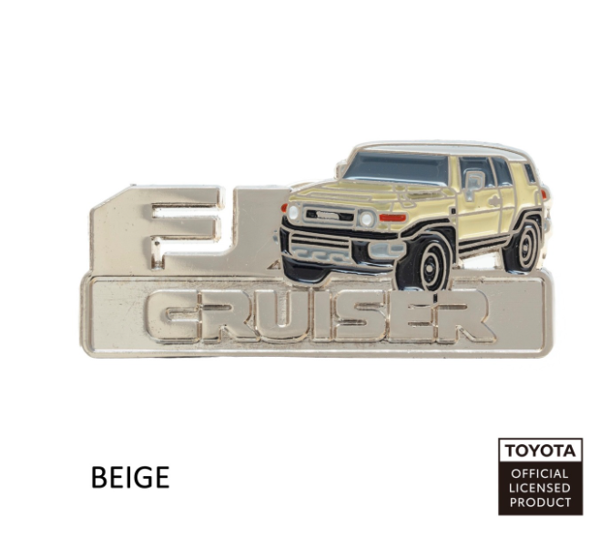 TOYOTA　ピンバッジ　FJクルーザー（イエロー・ブラック・ブルー・ベージュ）