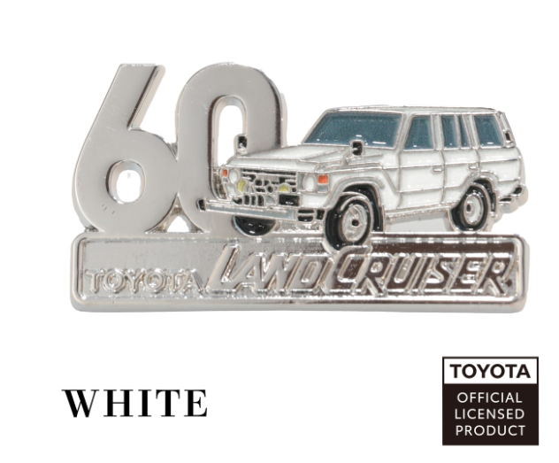 TOYOTA　ピンバッジ　ランドクルーザー60（ホワイト・ブルー・ベージュ）