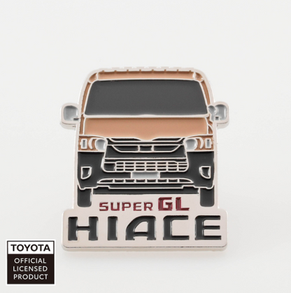 TOYOTA　ピンバッジ　ハイエースフロント（ベージュ・グリーン・グレー・ブラック・ホワイト）