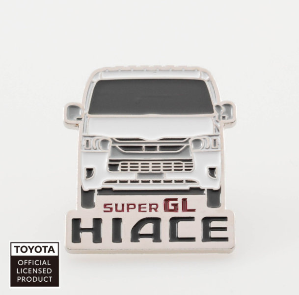 TOYOTA　ピンバッジ　ハイエースフロント（ベージュ・グリーン・グレー・ブラック・ホワイト）