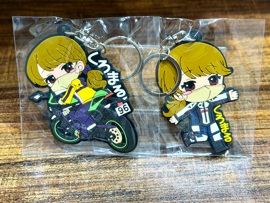 跨るくろまるラバーストラップ　/　レーシングくろまるラバーストラップ