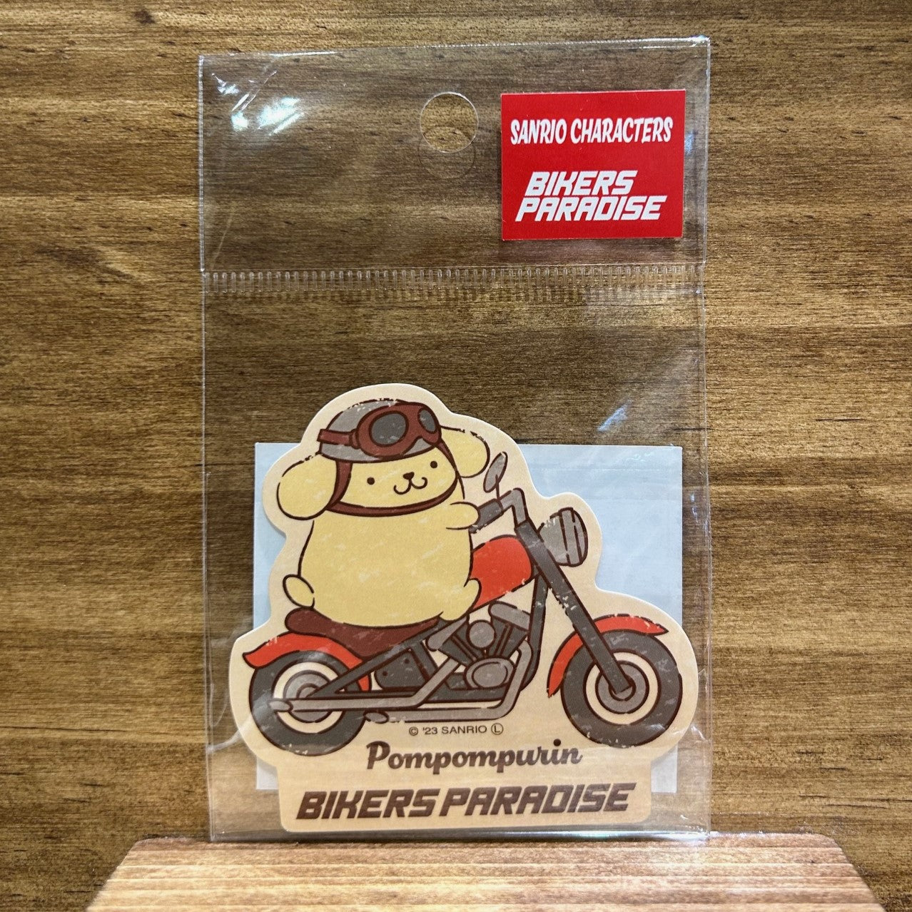 ポムポムプリン  ライダー型ステッカー　サンリオキャラクターズ×バイカーズパラダイス